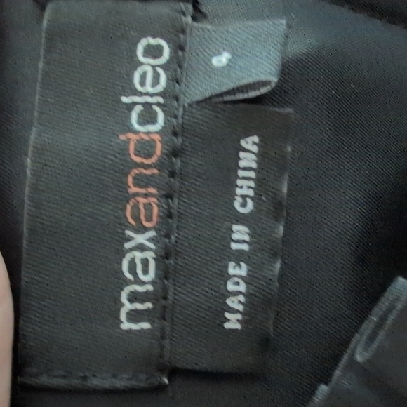 Women's Max And Cleo Elegant Black Dress with Floral Detail Size 4 - Picture 6 of 6